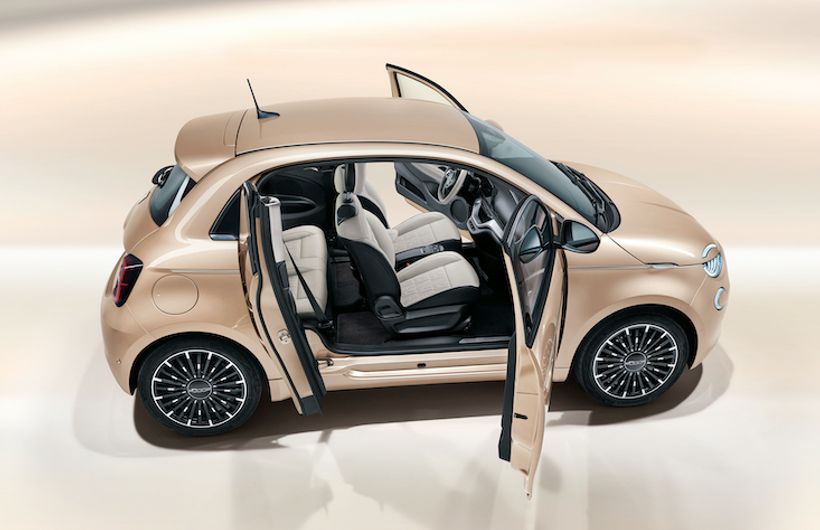 Fiat New 500 with doors open